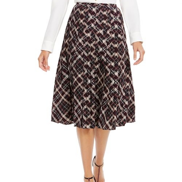 Calvin Klein Dresses & Skirts - NWT Calvin Klein plaid printed midi skirt